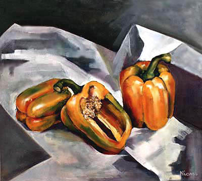 Painting of Peppers by Meredith Nieves, Audart